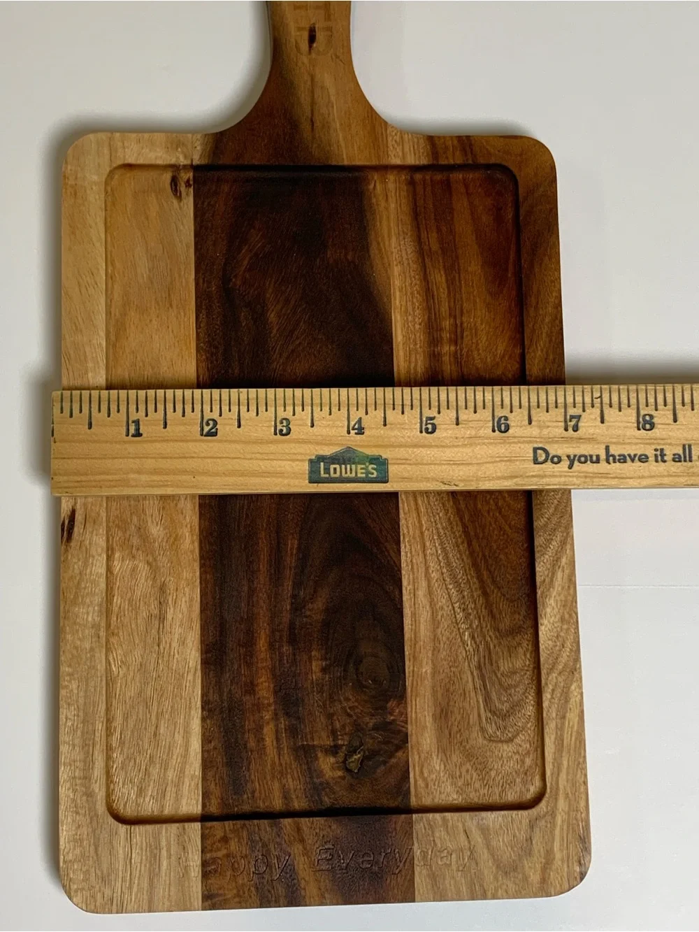 HTB Acacia Wood Charcuterie Serving Board Happy Everyday Cheese Cutting Board